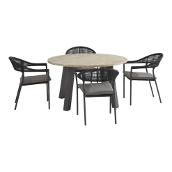 Sienna Dining Stoel - Grijs - Incl. Kussen -Tuinbenodigdheden Bevordering sienna dining stoel grijs incl kussen 5 1