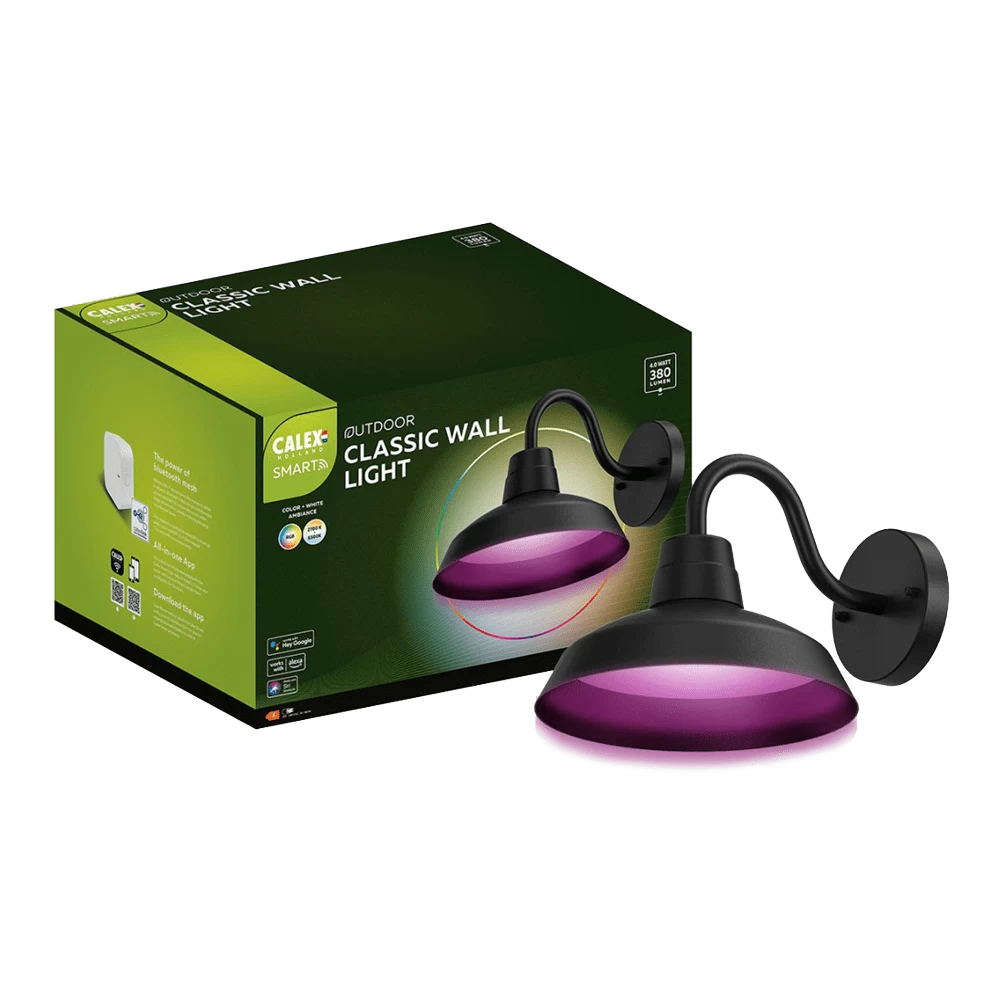 Calex Smart Outdoor Classic Wandlamp RGB CCT - 4W 380lm 3 Calex Smart Outdoor Classic Wandlamp RGB CCT - 4W 380lm
