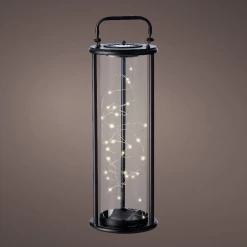 Lumineo Solar Lantaarn - LED - D15 X H42cm - Zwart 8 Lumineo Solar Lantaarn - LED - D15 X H42cm - Zwart -Tuinbenodigdheden Bevordering solar lantaarn led d15 x h42cm zwart solar 2 3