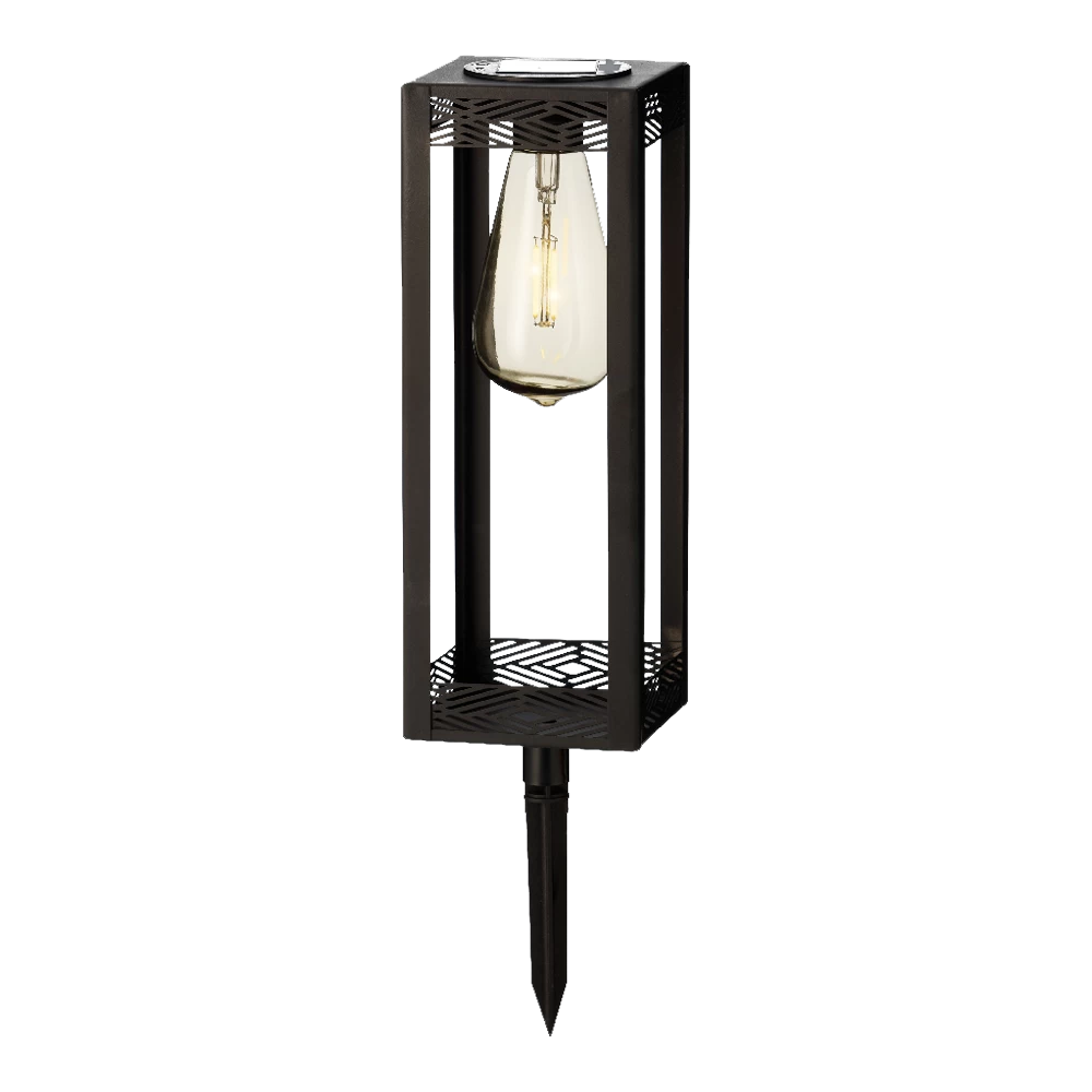 Lumineo Solar Set Met Tuinlamp En Lantaarn - LED - D10.5 X H80cm - Zwart - 4st. 5 Lumineo Solar Set Met Tuinlamp En Lantaarn - LED - D10.5 X H80cm - Zwart - 4st. - Afbeelding 3