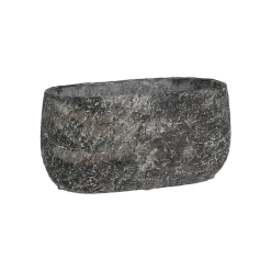 Bloempot Thomas Ovaal - L24 X B14 X H12cm - Antraciet