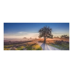 Tuinposter Boom Op Heide - 110x45cm