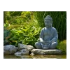 Tuinposter Buddha Met Hosta - L - 120x90cm -Tuinbenodigdheden Bevordering tuinposter buddha met hosta l 120x90cm tuinposters 1