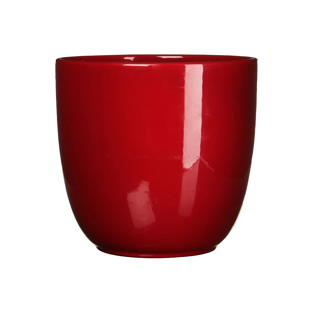 Bloempot Tusca - D28 X H25cm - Donkerrood 3 Bloempot Tusca - D28 X H25cm - Donkerrood