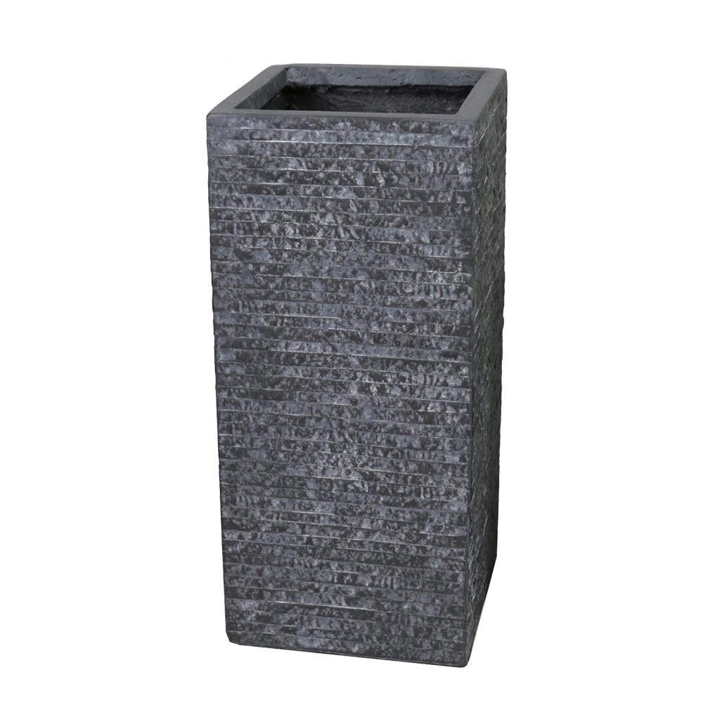 Plantenbak Utah Cubihi - L27 X B27 X H60cm - Donkergrijs 3 Plantenbak Utah Cubihi - L27 X B27 X H60cm - Donkergrijs