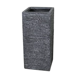 Plantenbak Utah Cubihi - L34 X B34 X H71cm - Donkergrijs