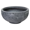 Plantenschaal Utah - D55 X H27cm - Donkergrijs -Tuinbenodigdheden Bevordering utah round bowl graphite d55h27 schaal 1 4