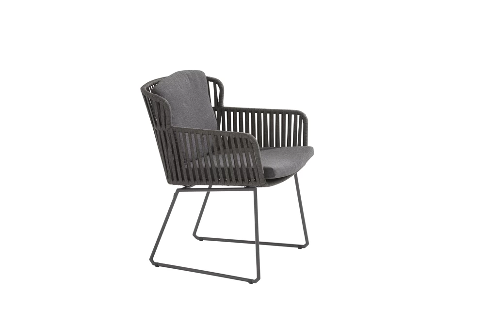 Vitali Dining Stoel - Antraciet - Incl. Kussens 6 Vitali Dining Stoel - Antraciet - Incl. Kussens - Afbeelding 4