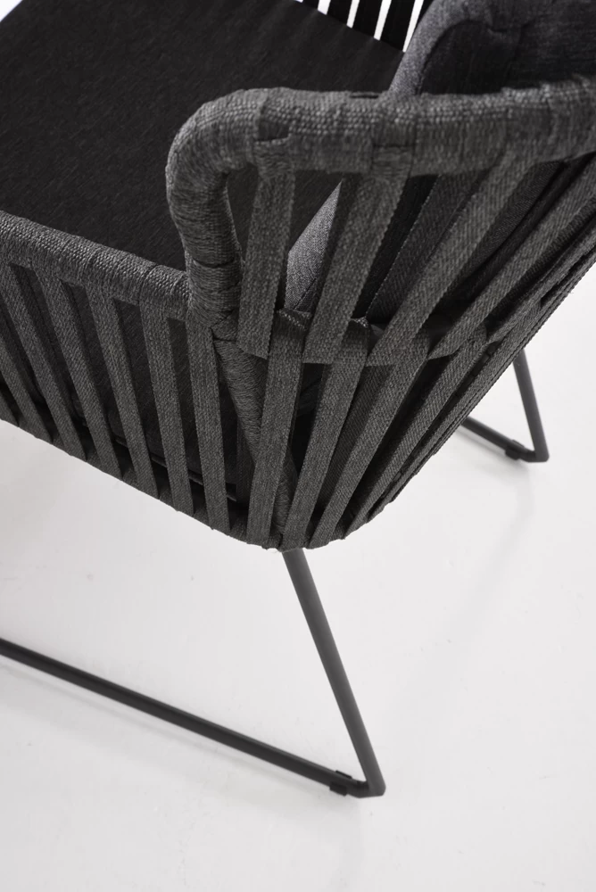 Vitali Dining Stoel - Antraciet - Incl. Kussens 7 Vitali Dining Stoel - Antraciet - Incl. Kussens - Afbeelding 5