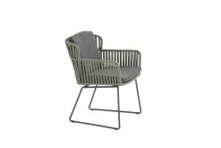 Vitali Dining Stoel - Groen - Incl. Kussens -Tuinbenodigdheden Bevordering vitali dining stoel groen incl kussens 4 2