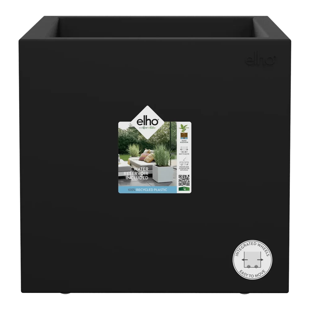 Elho Vivo Next Vierkant Wielen 40cm - Living Black 7 Elho Vivo Next Vierkant Wielen 40cm - Living Black - Afbeelding 5