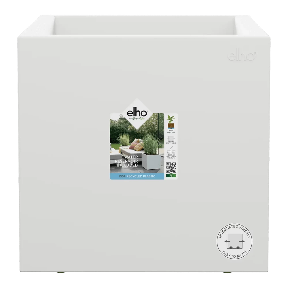 Elho Vivo Next Vierkant Wielen 40cm - Wit 6 Elho Vivo Next Vierkant Wielen 40cm - Wit - Afbeelding 4