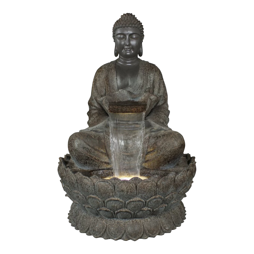 Waterornament Buddha XL - 136cm Hoog - Polystone 3 Waterornament Buddha XL - 136cm Hoog - Polystone
